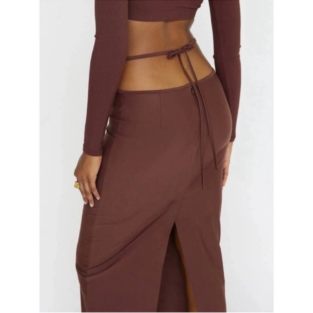 Mott50 Chocolate Brown Maxi Skirt M/L - Picture 4 of 5